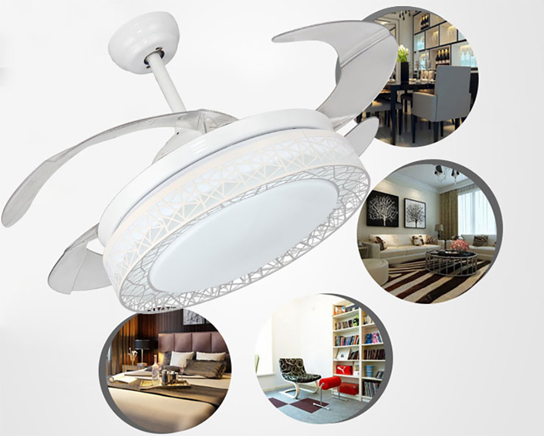 Fannc Retractable Ceiling Fan with Light – Nest Series