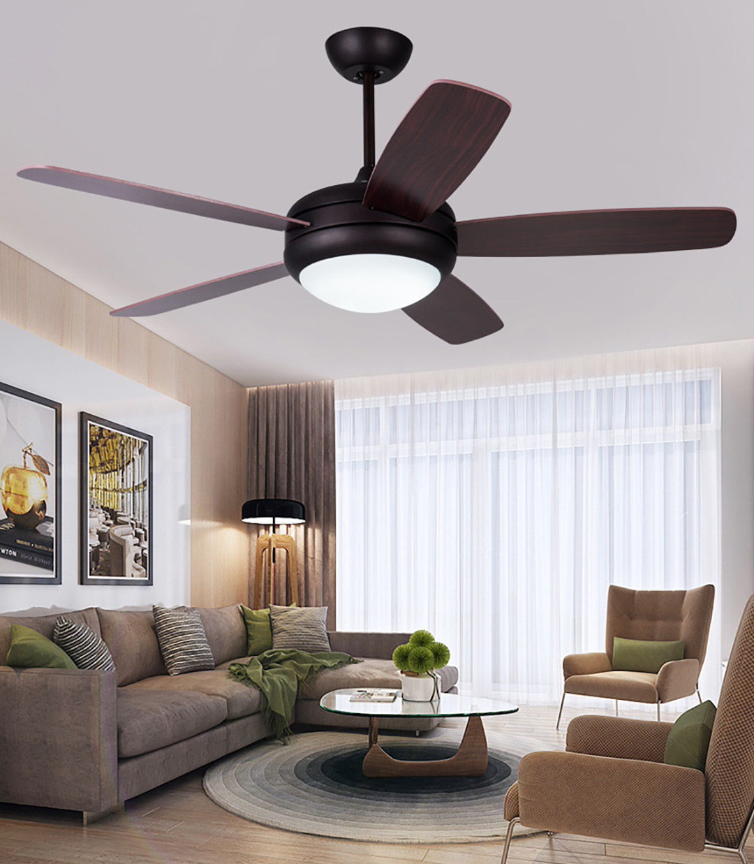 Fannc Ceiling Fan with Light – Wood Blade Series