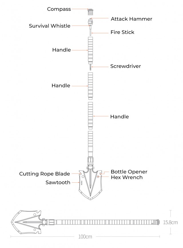 Xiaomi Nextool Multifunctional Shovel Kits