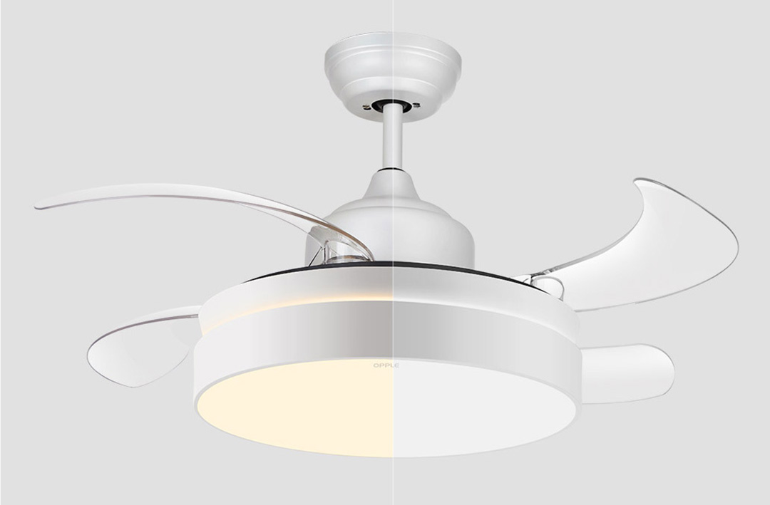 Opple Retractable Ceiling Fan Light Nordic Style