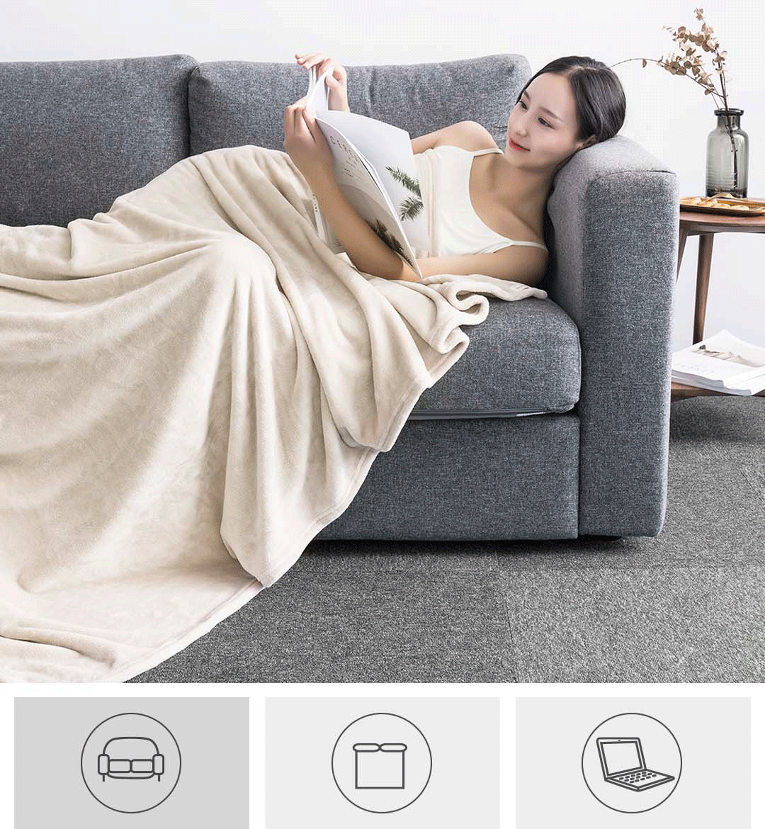 Xiaomi Como Living Warm Velvet Anti-bacteria Blanket