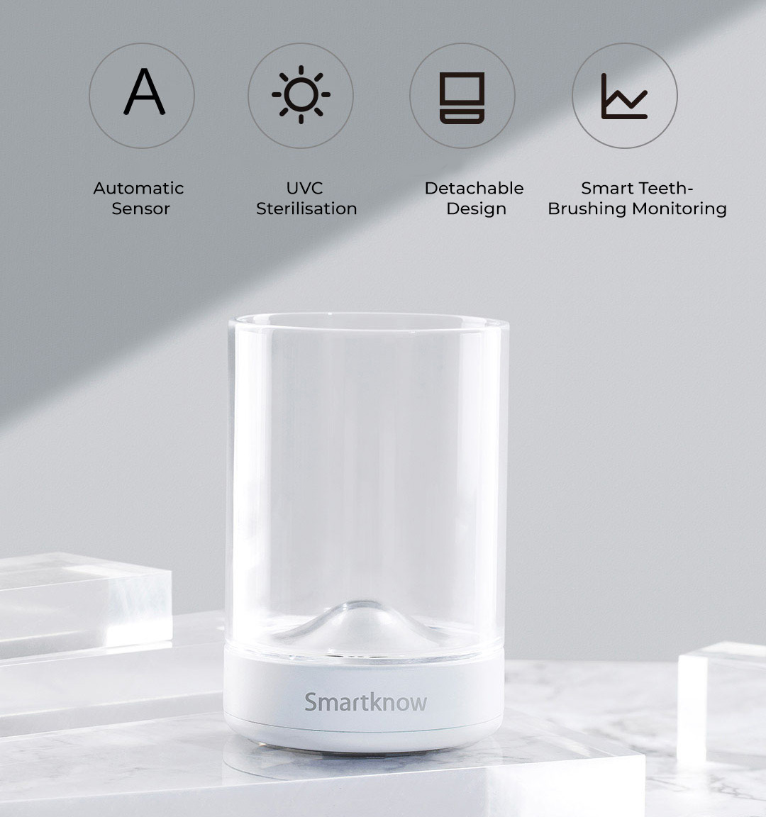 Xiaomi Smartknow Smart Automatic Toothpaste Dispenser & UV Sterilise Rinsing Cup