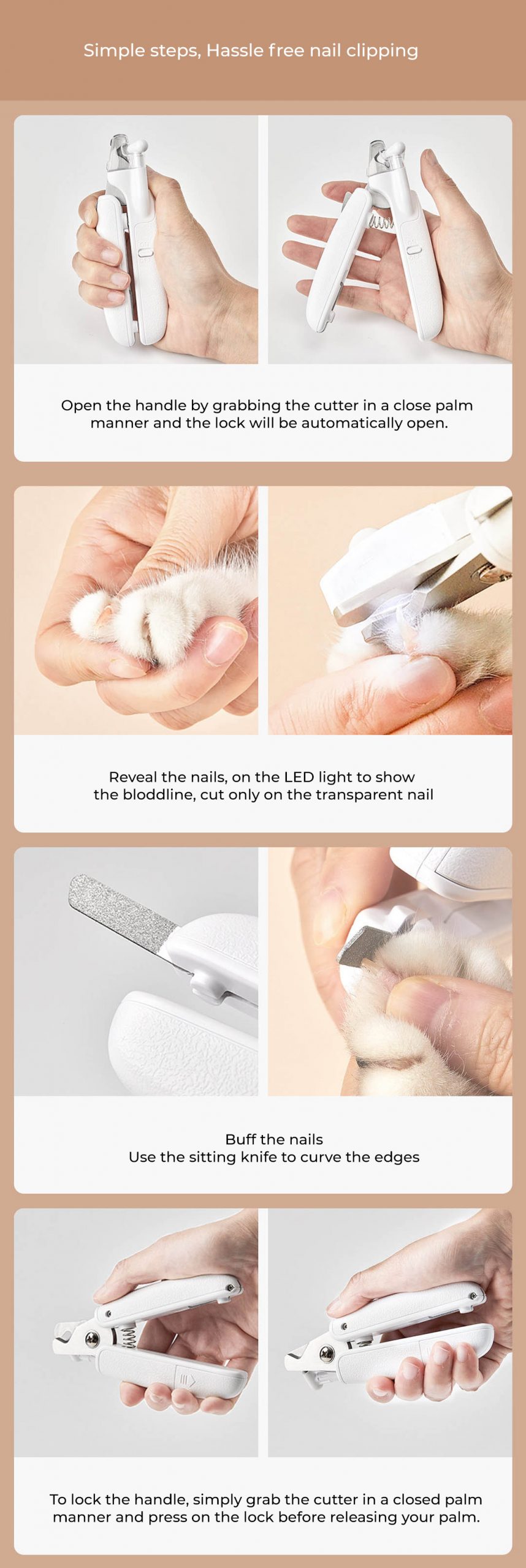 Xiaomi Petkit LED Pet Nail Clipper